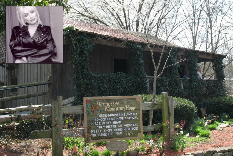 Dolly Parton Childhood Cabin Log